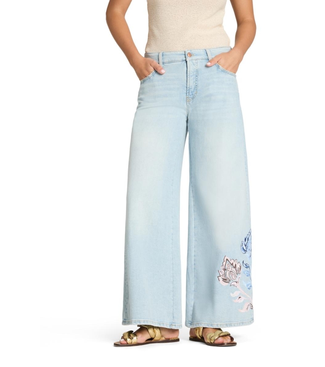 Cambio Palazzo cropped blumenstrick 5313 Cross superbleached