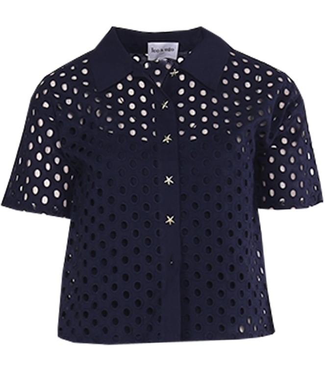 Leo en Ugo SHIRT JE924 NAVY BLUE