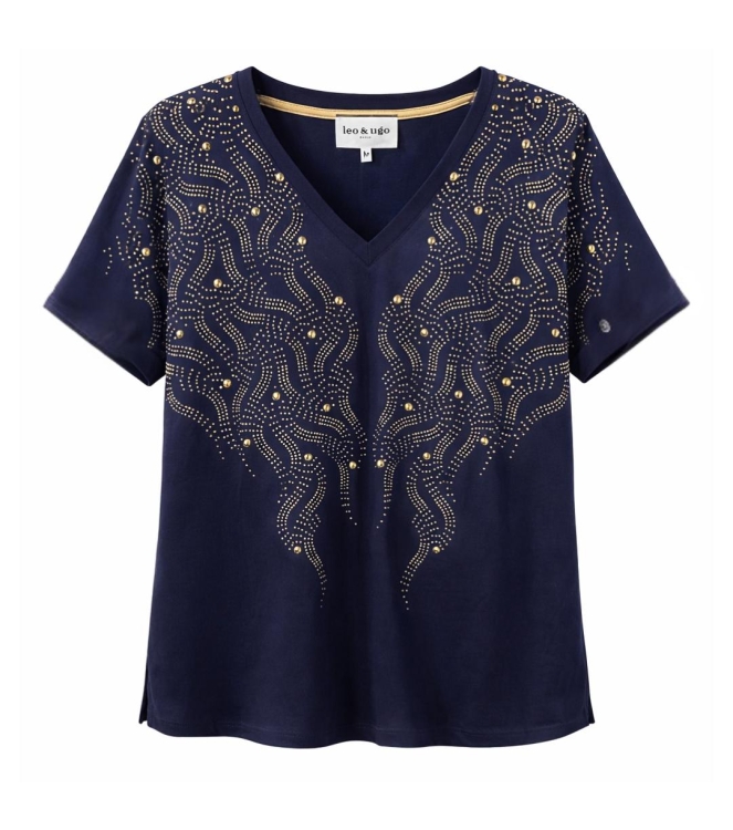 Leo en Ugo TEE SHIRT TEV655 NAVY BLUE