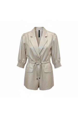 ZIP73 Blazer Drawstring Pinstripe Parachute Sand 190-Sand