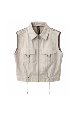 ZIP73 Gilet Cargo Pinstripe Parachute Sand 190-Sand