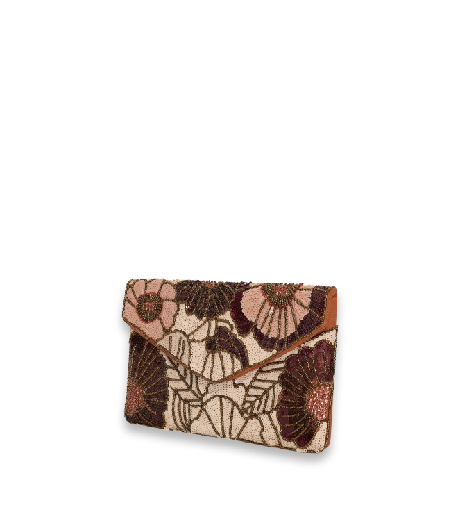 Bulaggi Flowers clutch 23 Donker bruin