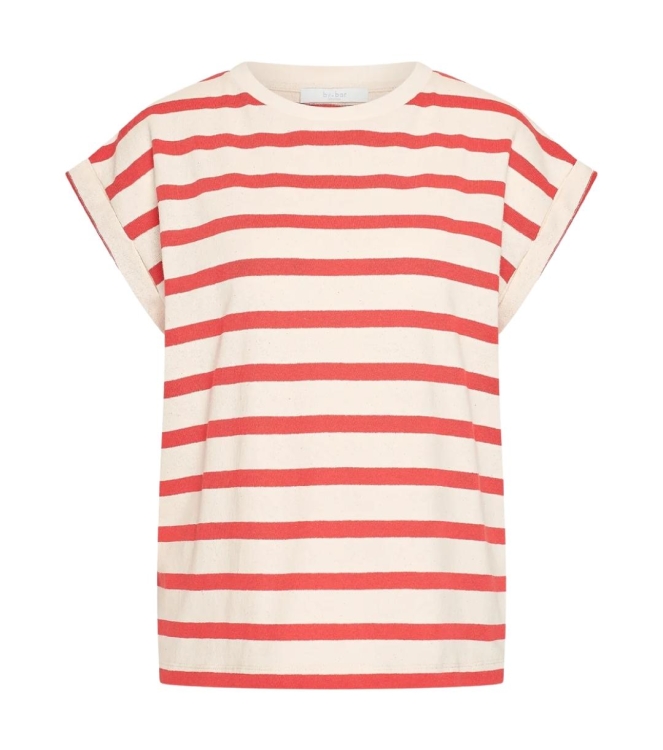 By-Bar Amsterdam tobi stripe top 1323-poppy red stripe