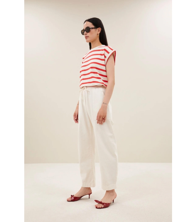 By-Bar Amsterdam tobi stripe top 1323-poppy red stripe