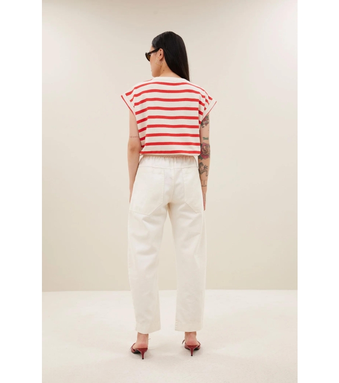 By-Bar Amsterdam tobi stripe top 1323-poppy red stripe