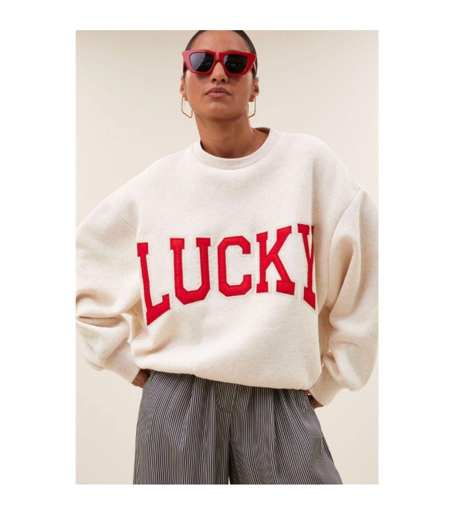 By-Bar Amsterdam bibi lucky patchwork sweater 826-oyster melee