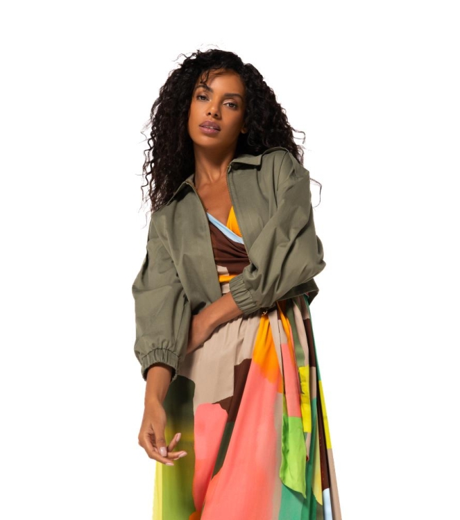 Caroline Biss Blouson Khaki