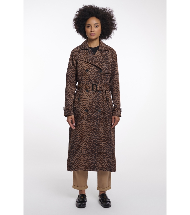 Rino en Pelle Double breasted coat 8980 leopard