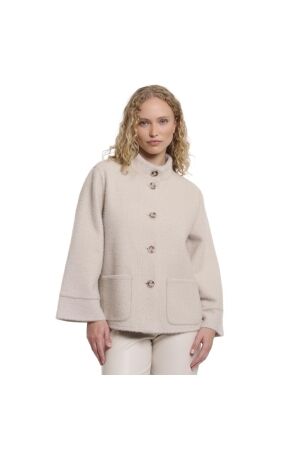 Rino en Pelle Cape coat 11067 stone snow