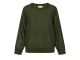 Freequent Metallic knit bat sleeve Kombu green