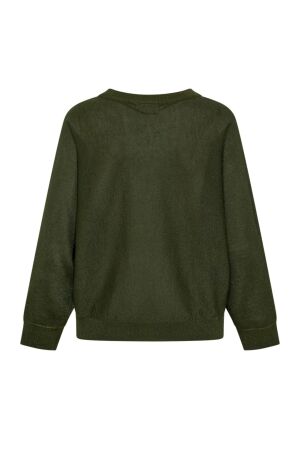 Freequent Metallic knit bat sleeve Kombu green