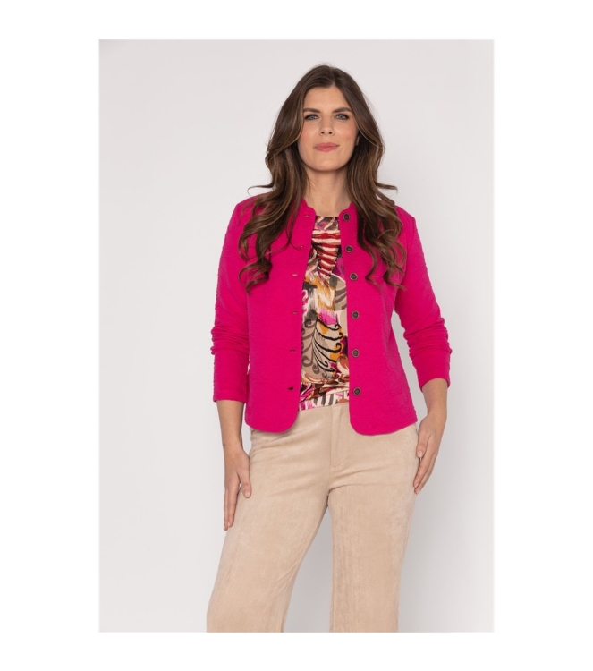 Sarto Fashion Jacket stand-up collar r935 hot pink