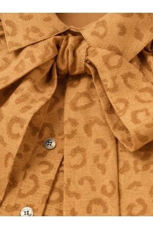 Nikkie Pragues Leopard Blouse 2593 Travertine
