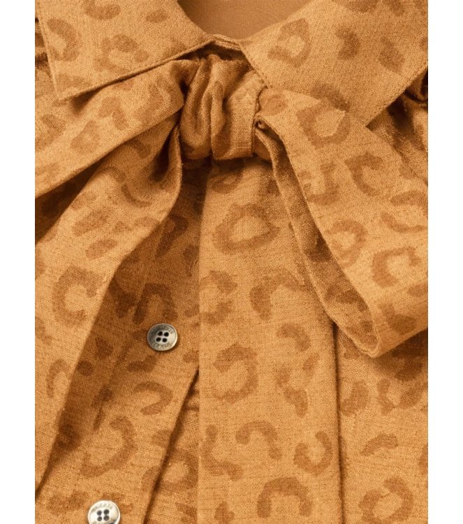 Nikkie Pragues Leopard Blouse 2593 Travertine