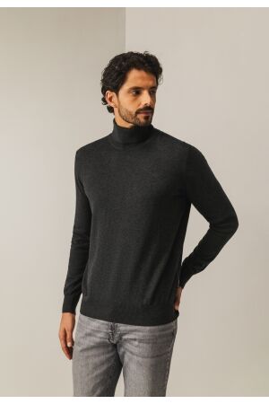 State of Art Pullover Col Plain 9800 Donkerantraciet