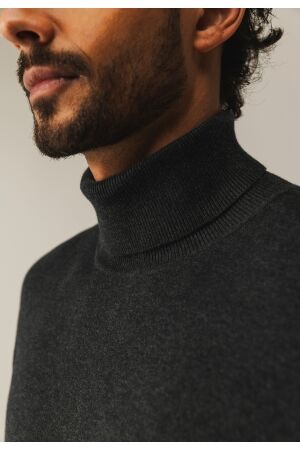 State of Art Pullover Col Plain 9800 Donkerantraciet