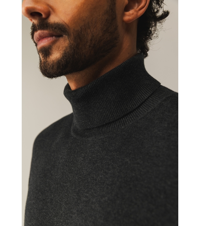 State of Art Pullover Col Plain 9800 Donkerantraciet