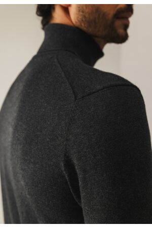 State of Art Pullover Col Plain 9800 Donkerantraciet