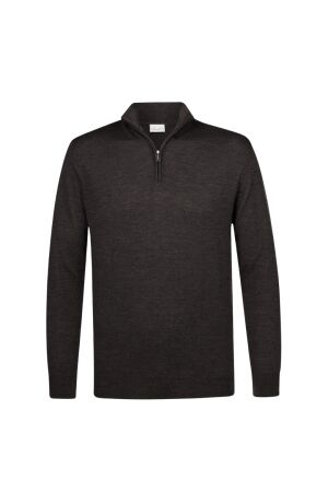 Profuomo PULLOVER HALF ZIP DARK BROWN H2Darkbrown