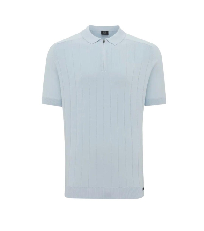 Genti Polo zip SS 118 Light blue