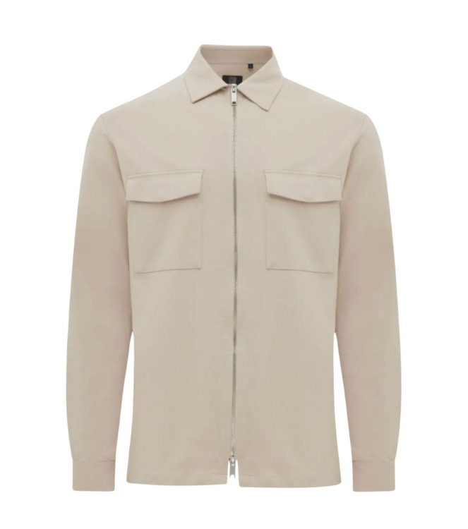 Genti Oaks shirt jacket zip 046 Light brown
