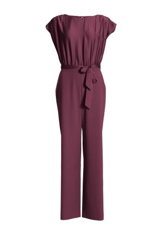 Swing Jumpsuit aus Material-Mix 612 Merlot