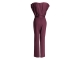 Swing Jumpsuit aus Material-Mix 612 Merlot