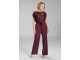 Swing Jumpsuit aus Material-Mix 612 Merlot