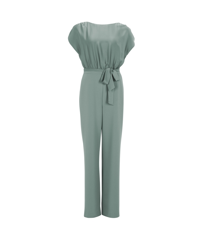 Swing Jumpsuit aus Material-Mix 583 Soft green