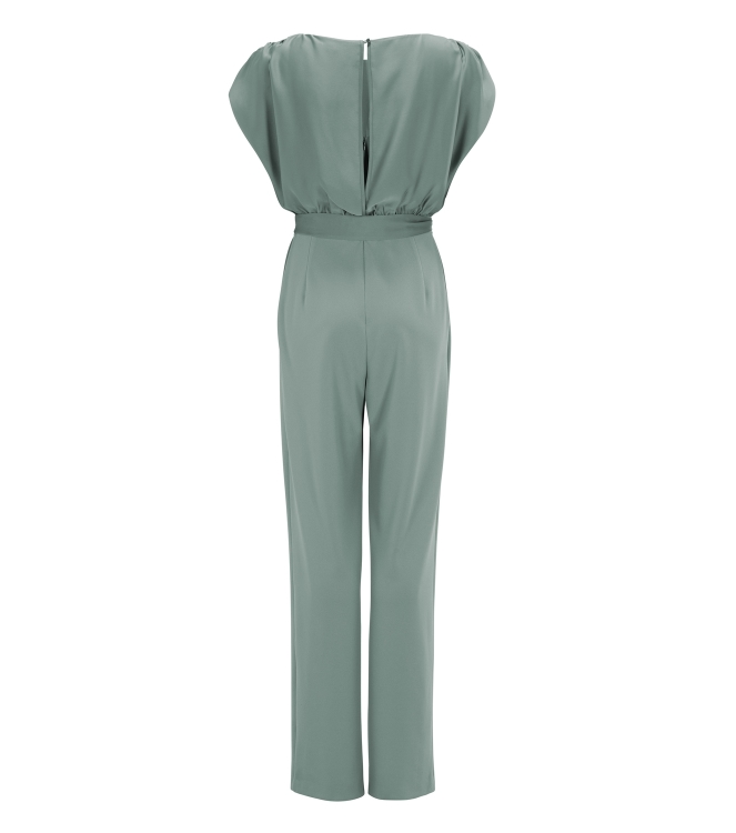 Swing Jumpsuit aus Material-Mix 583 Soft green