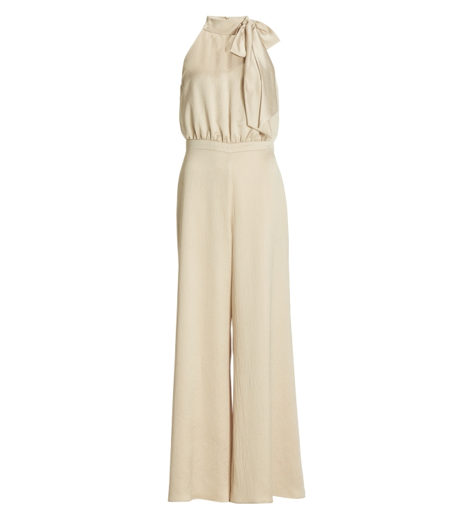 Swing Jumpsuit mit Schluppe aus geh?mmert 930 Champagne
