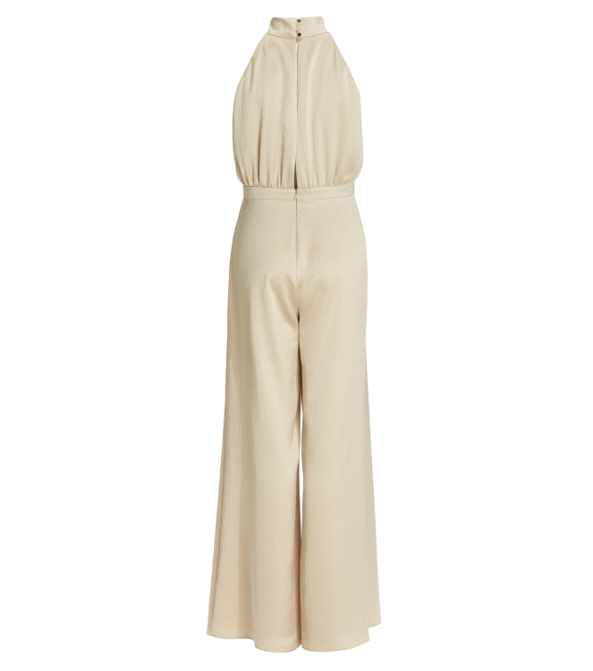 Swing Jumpsuit mit Schluppe aus geh?mmert 930 Champagne