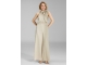 Swing Jumpsuit mit Schluppe aus geh?mmert 930 Champagne