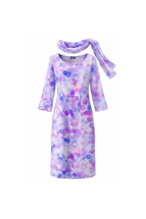 Moq Jurk 205 Multi-l.blauw