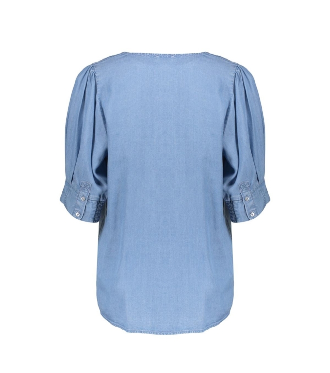 Geisha Top lyocell denim 827 Mid blue denim