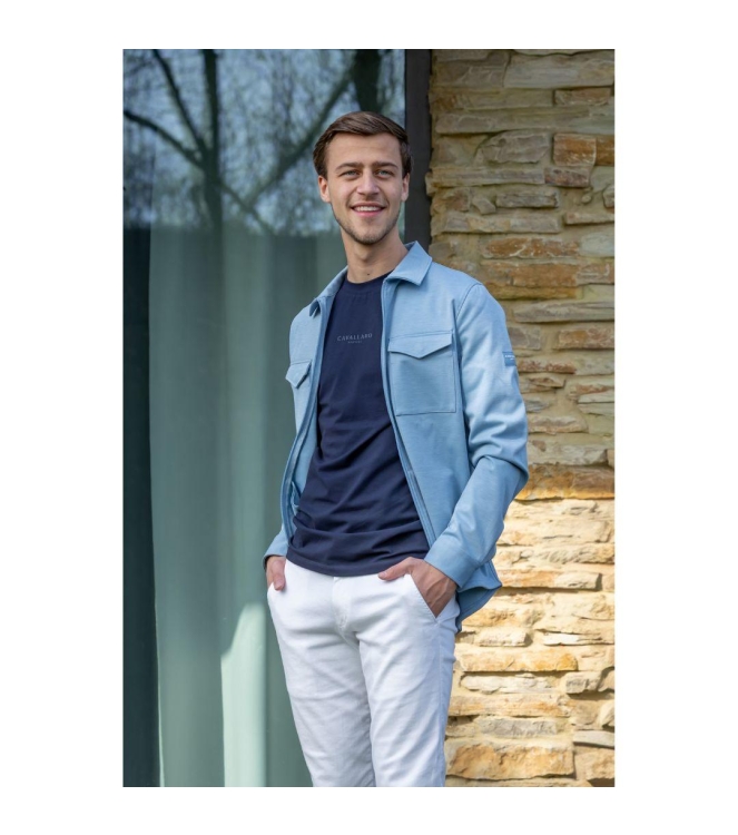 Cavallaro Zaverio Overshirt 600006 Light blue melange