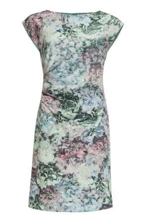 Swing Etui Kleid aus floral bedrucktem Sc 3701 Deep slate/multi