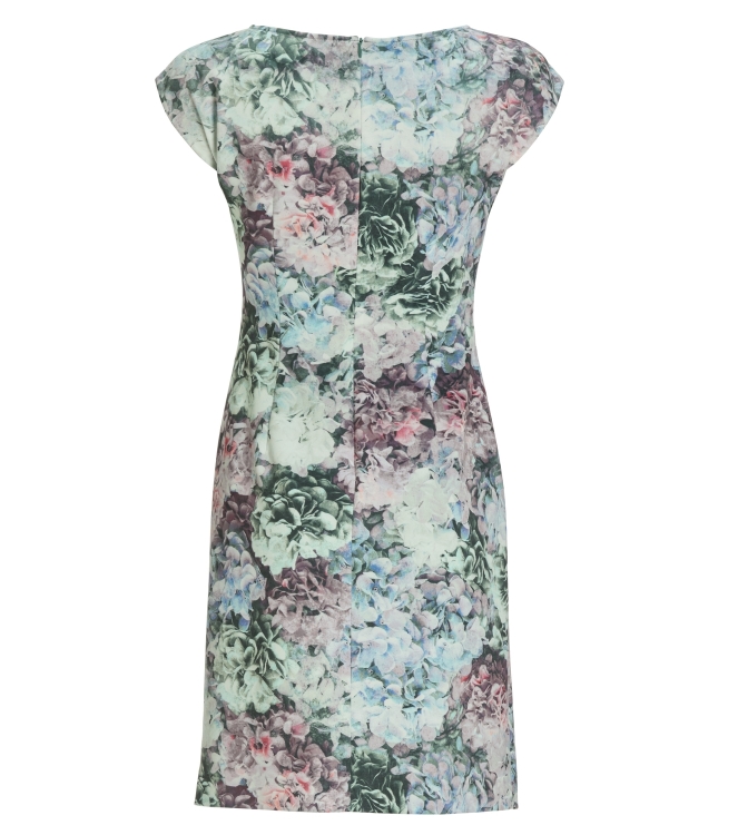 Swing Etui Kleid aus floral bedrucktem Sc 3701 Deep slate/multi