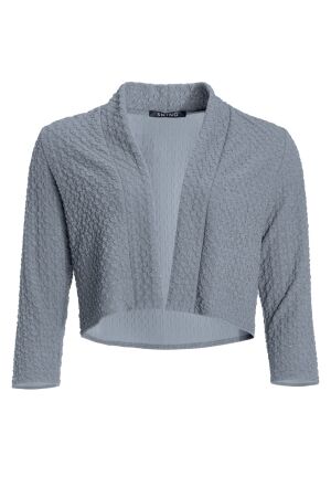 Swing Bolero Jacke aus Jersey Cloque 393 Ice blue