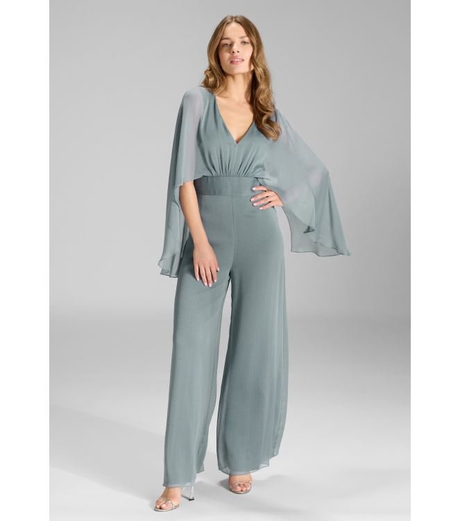Swing Jumpsuit aus Crinkle Chiffon mit an 393 Ice blue