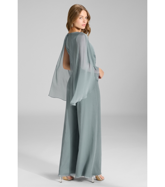 Swing Jumpsuit aus Crinkle Chiffon mit an 393 Ice blue