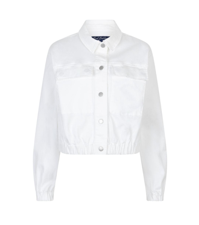 Red Button Juno Jacket White Denim 51 White