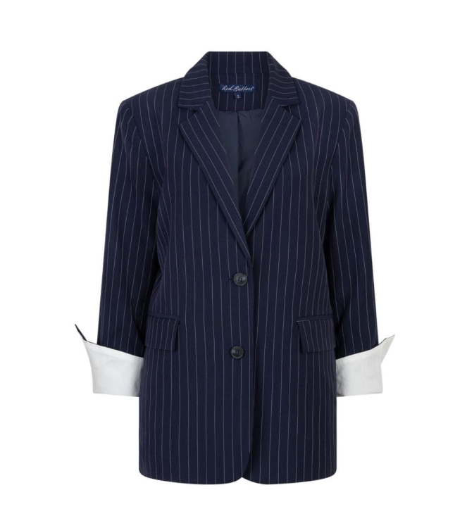 Red Button Blazer Palazzo Pinstripe 15 Dark blue