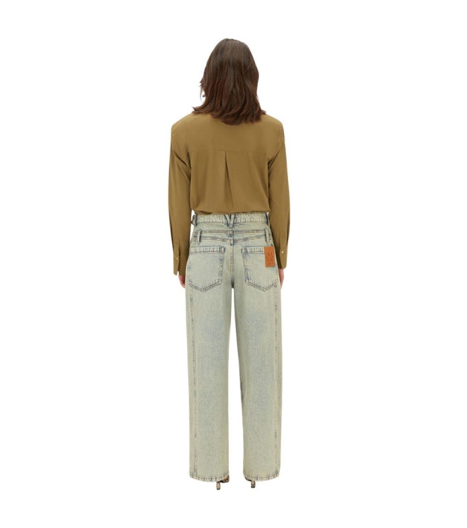 Josh V LOUELLA mid-rise wide-leg jeans 606 light dirty denim