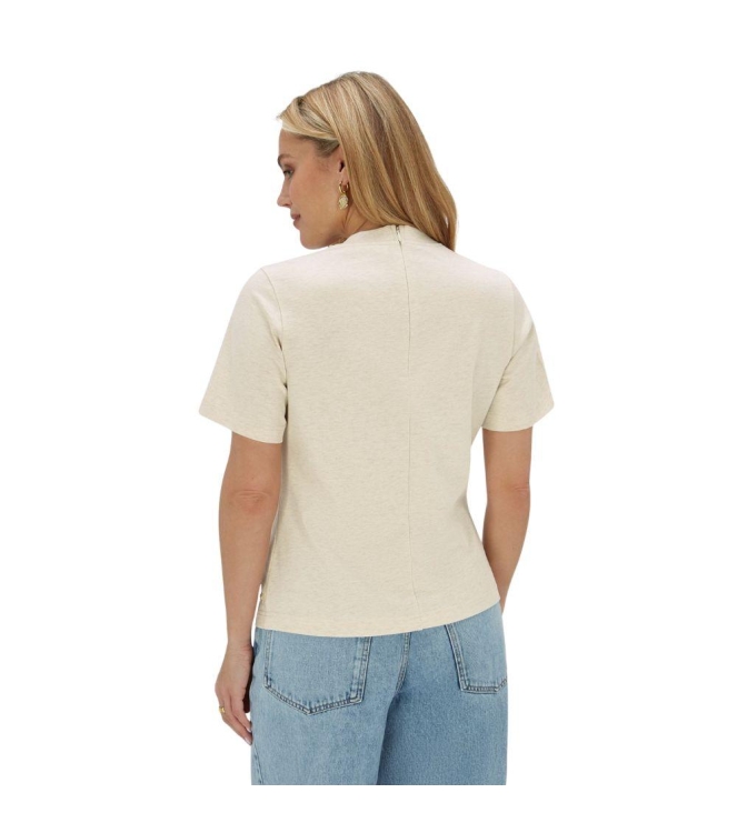 Josh V ROSINA regular fit T-shirt with rhinestones 296 ecru melange