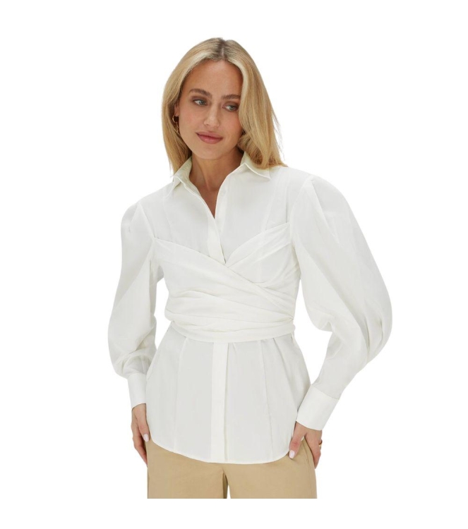 Josh V LUANN fitted blouse 033 off white