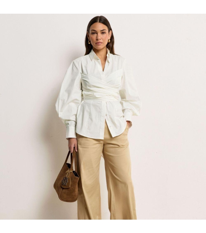 Josh V LUANN fitted blouse 033 off white