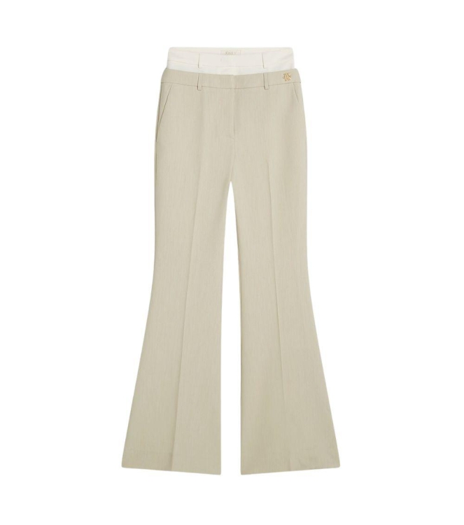 Josh V LIORA high rise flared trousers 296 ecru melange