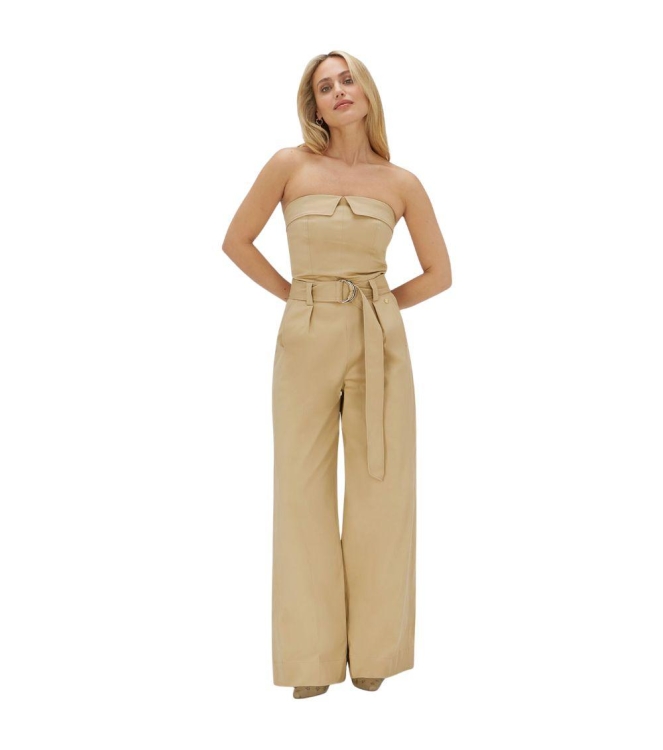Josh V MYRA wide leg jumpsuit 605 light camel