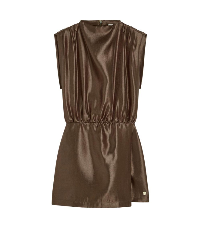 Josh V LIRA regular jumpsuit in satin look 987 brown